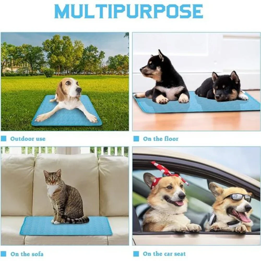 Dog Cooling Mat Large Cooling Pad Summer Pet Bed for Dogs Cats Kennel Pad